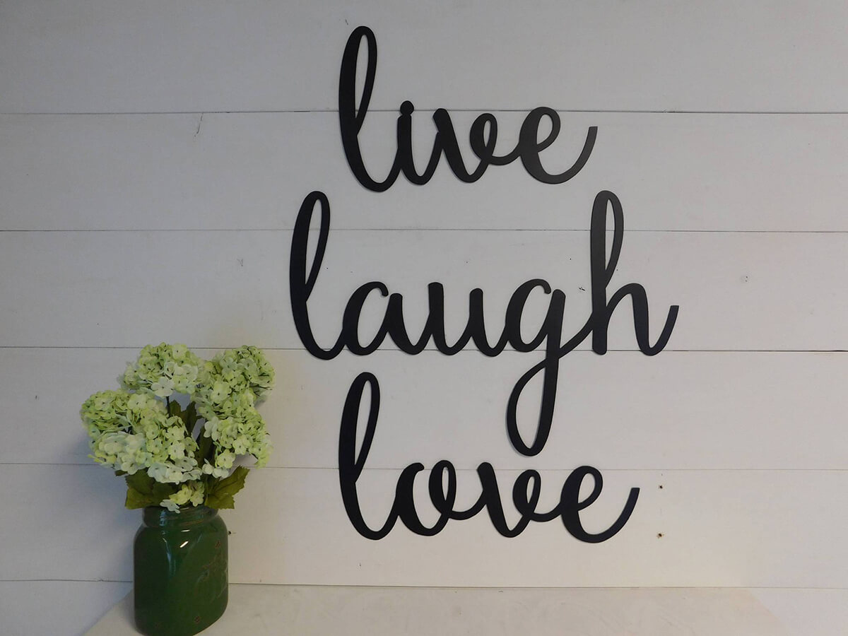 Live, Laugh, Love: Set of 3 Happy Wall Art Hangers