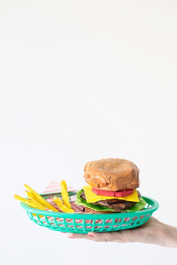 Burger & Fries Cool DIY Paper Mache