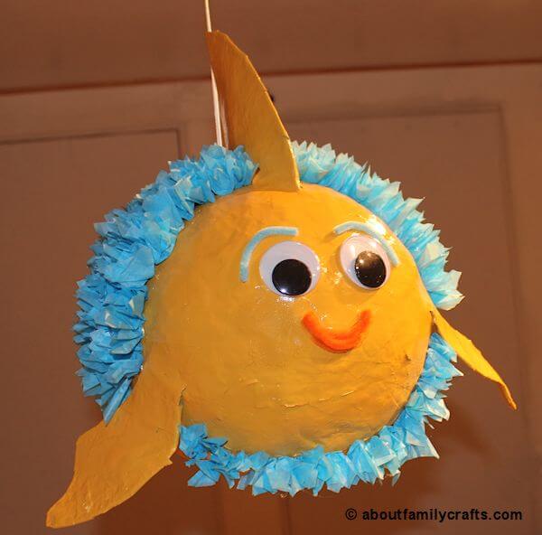 Adorable Paper Mache Piñata Fish