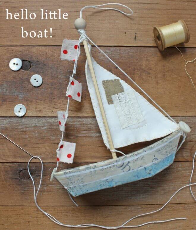 Fun Paper Mache Sailboat Decoration