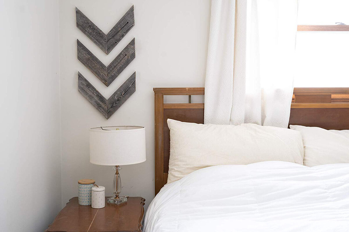 Weathered Wooden Chevron Rustic Wall Art