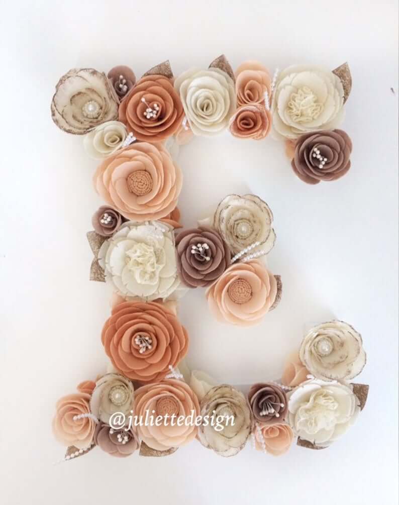 Brown Tones Abound in this Floral Letter