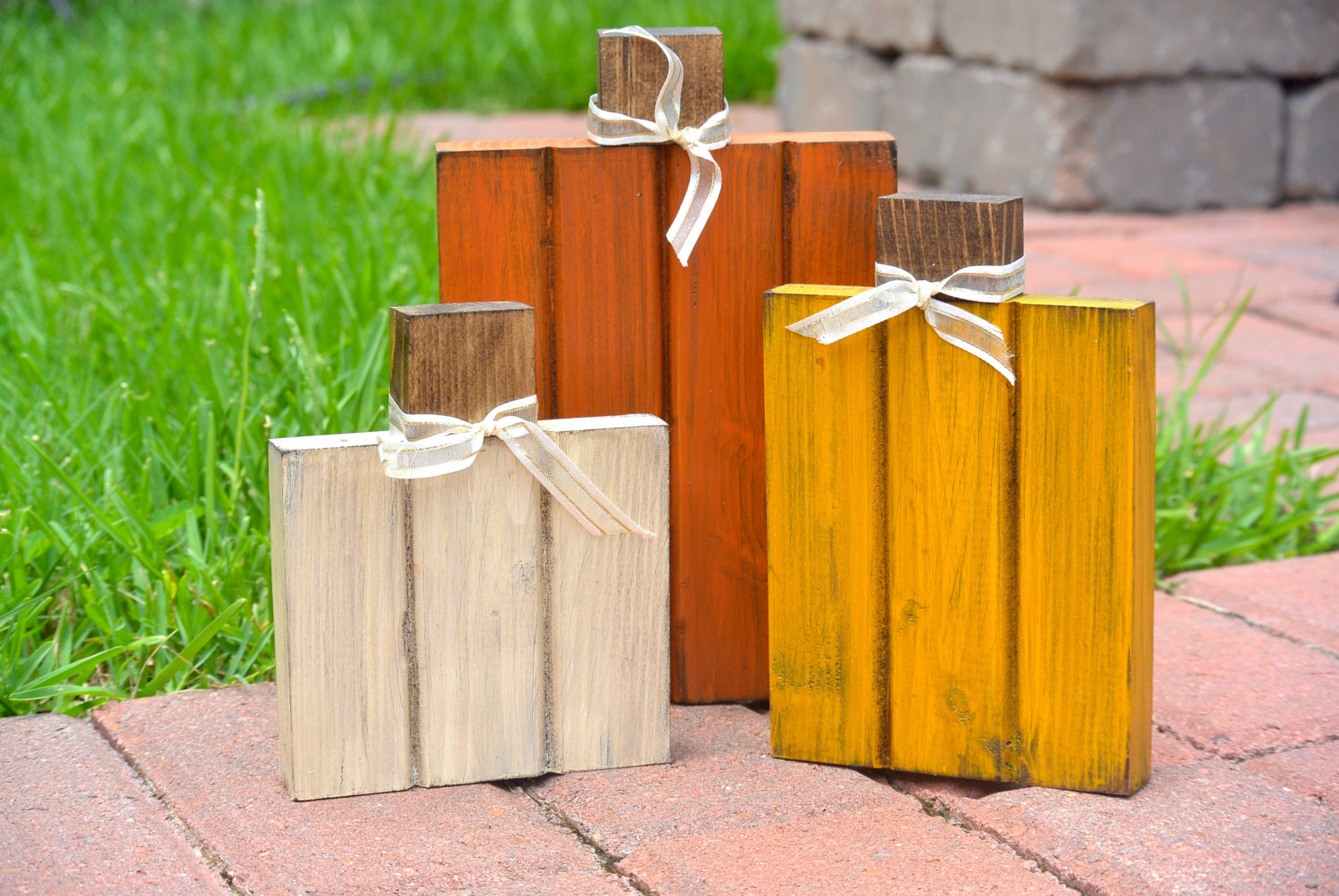 Rustic Wood Pumpkins