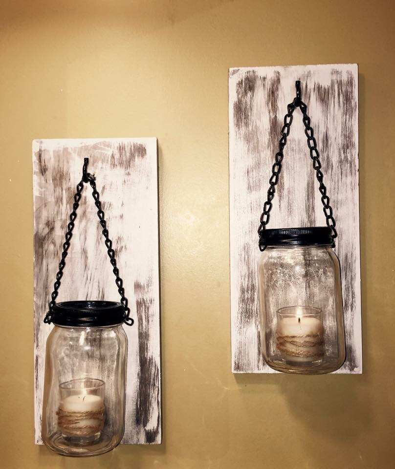 Hillbilly Mason Jar Sconces