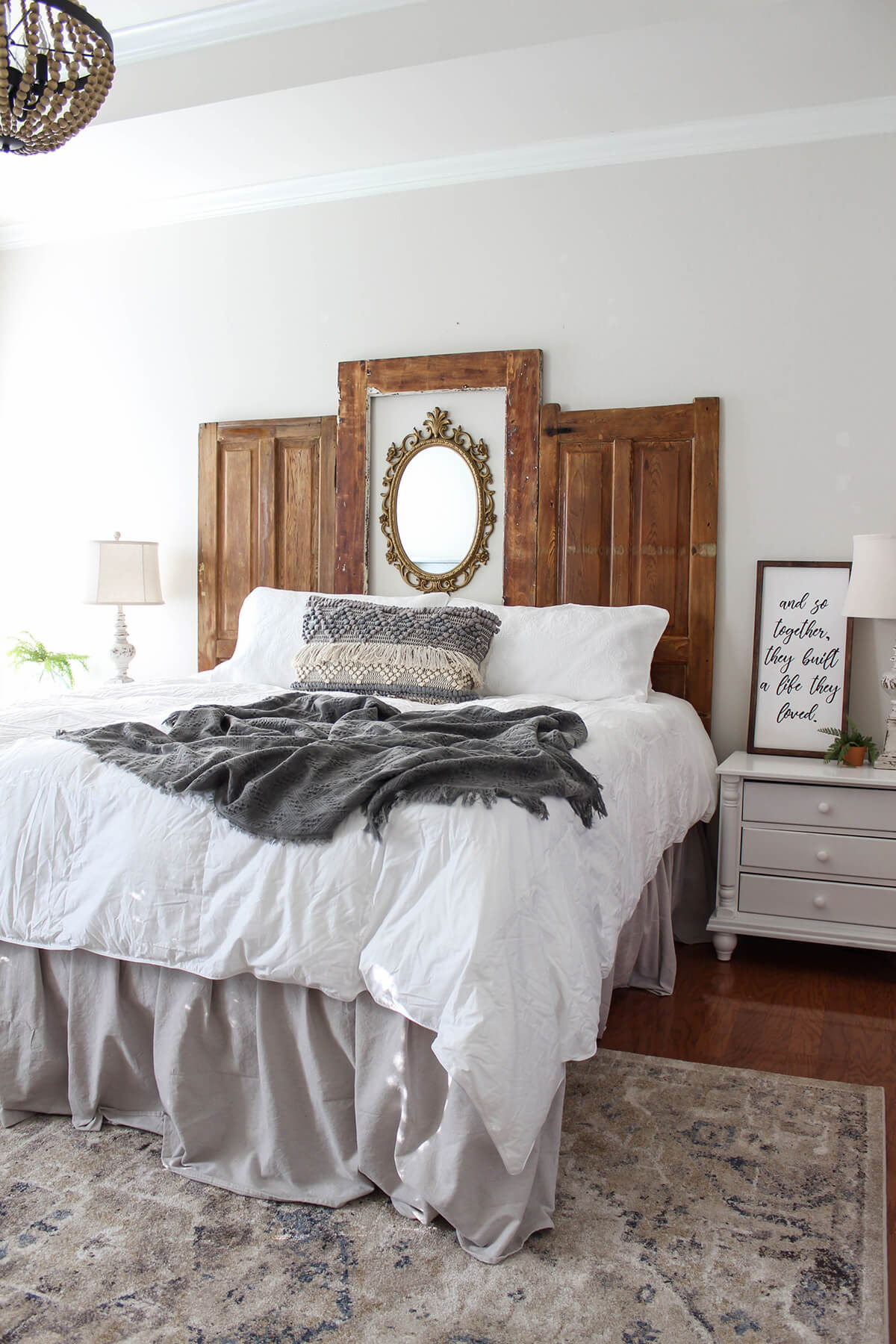 Headboard DIY with Series of Doors