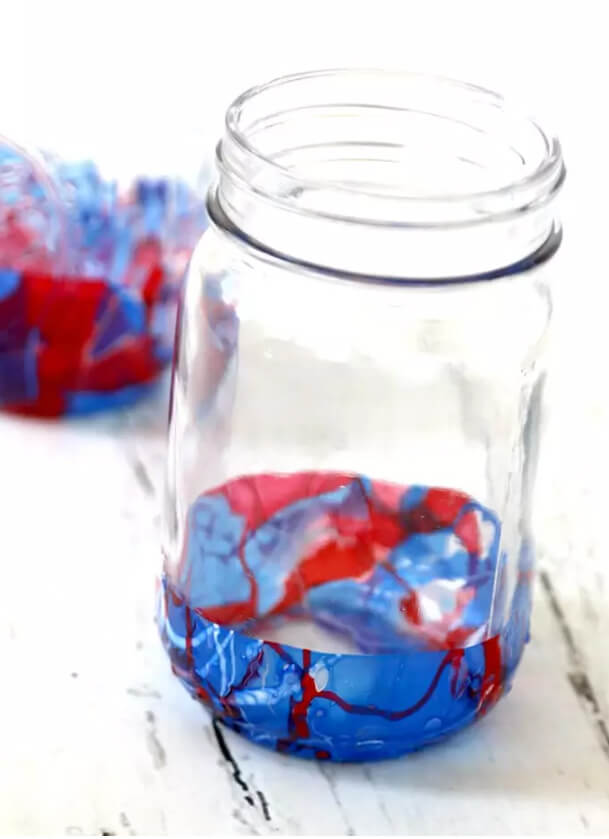 Marbled Mason Jar DIY Project