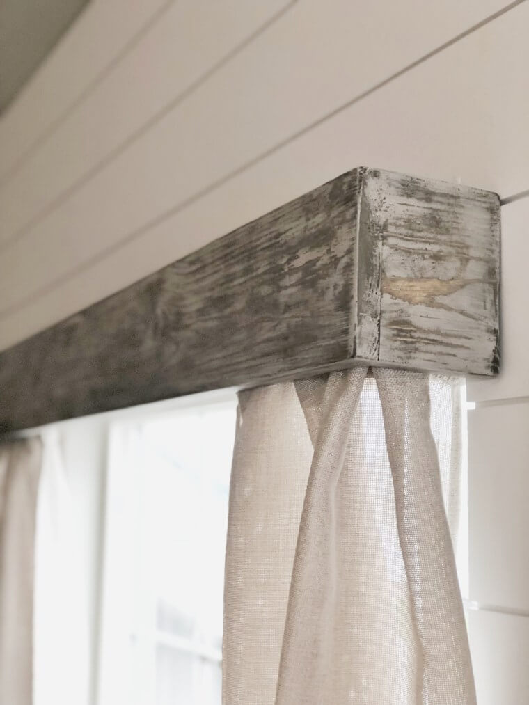 Weathered Wood Curtain Valance