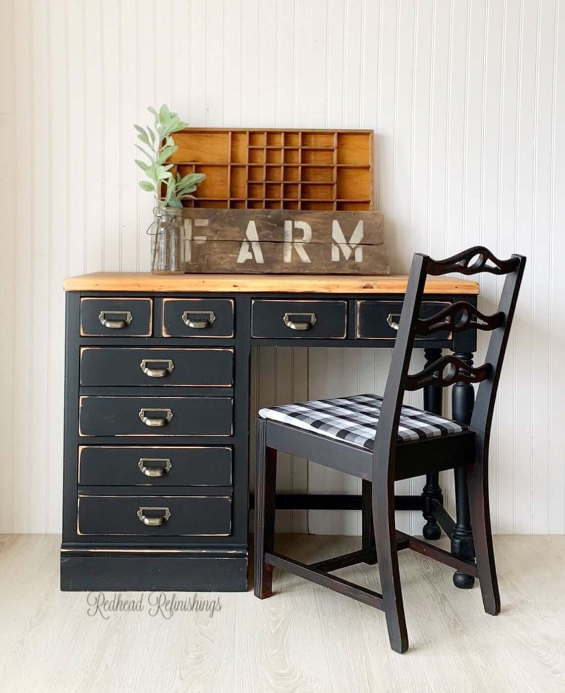 Old Fashioned Card Catalog Inspired Writer's Desk