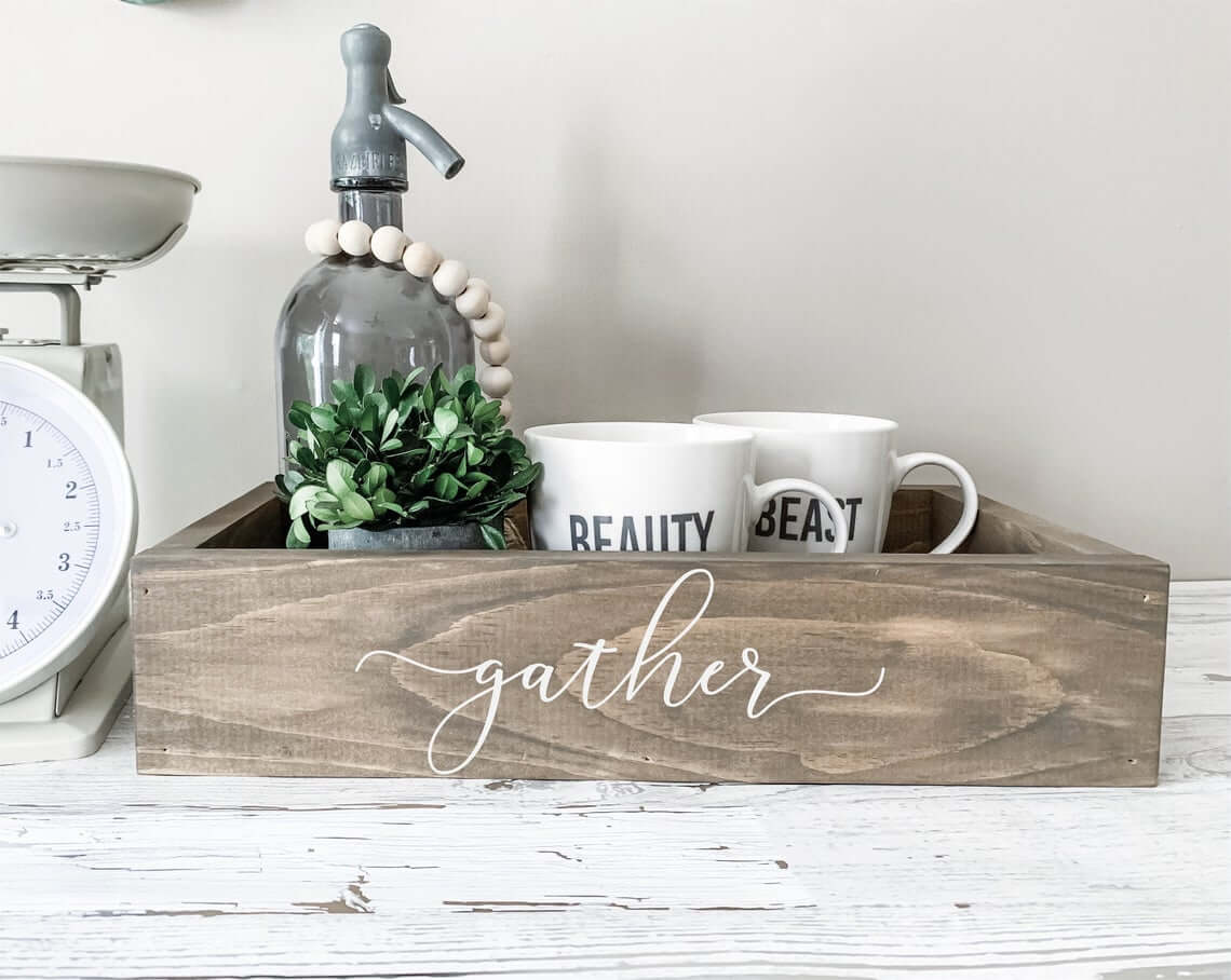 But First, Coffee Wooden Kitchen Tray