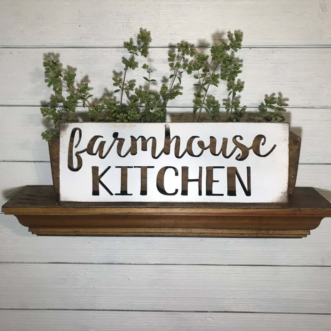 Rustic Metal Sign with Farmhouse Kitchen Cutout