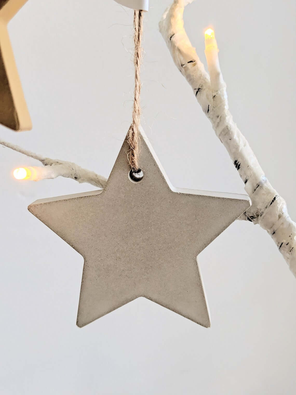 Concrete Minimalist Star Ornament Decoration