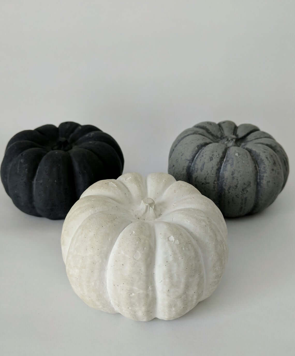 Concrete Pumpkin Fall Decor Set