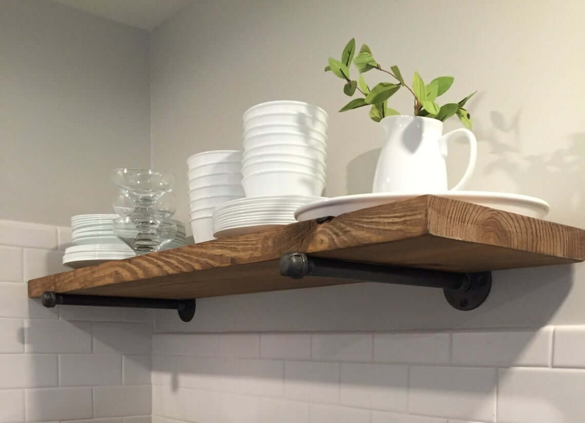 Rustic Farmhouse Style Wooden Shelf