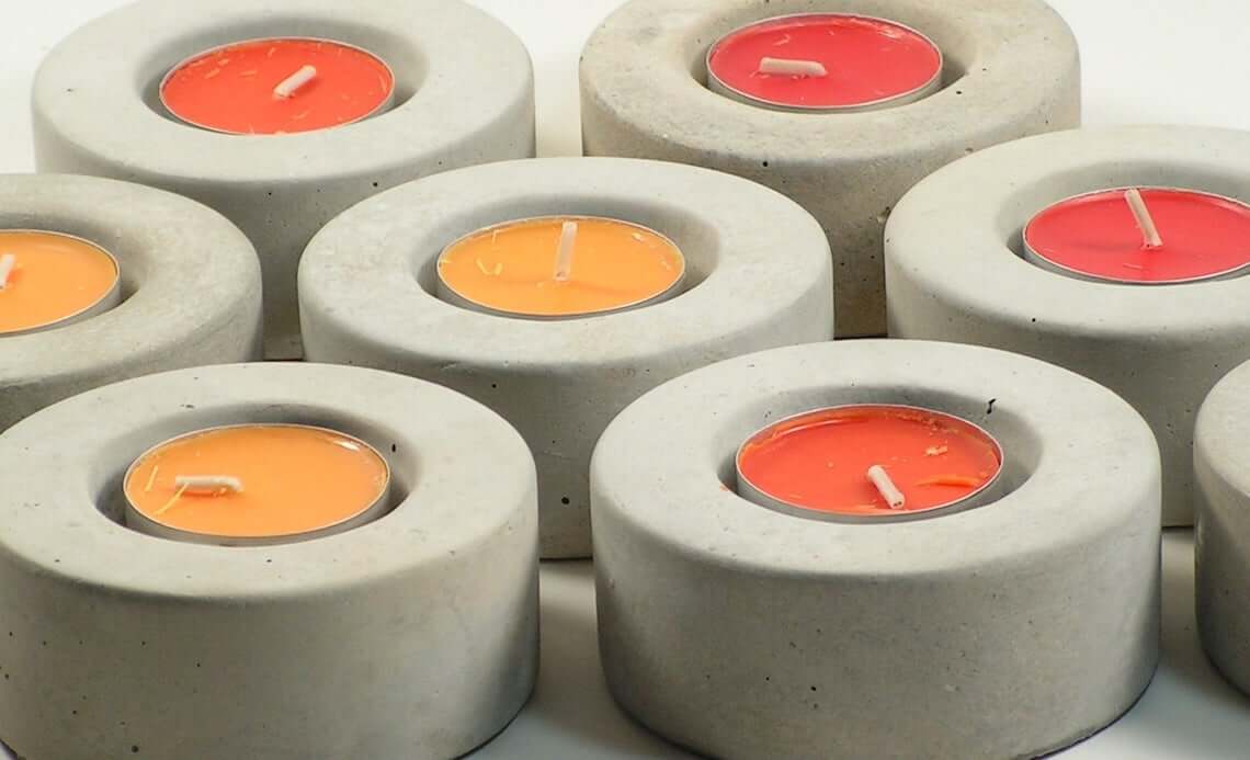 Concrete Candle Holder for Tea Lights