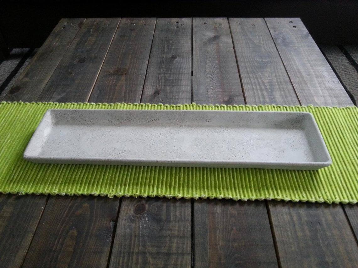 Rectangular Decorative Tray in Concrete