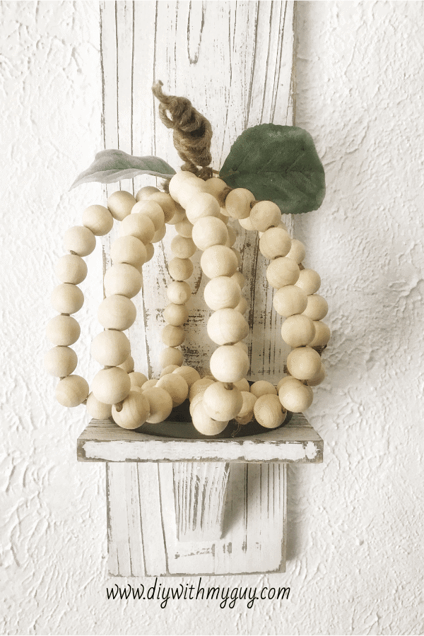 Wood Bead Farmhouse-Style Pumpkin Decor