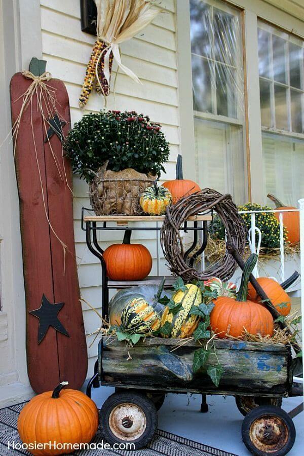 Primitive Country Tall Pumpkin Porch Companion