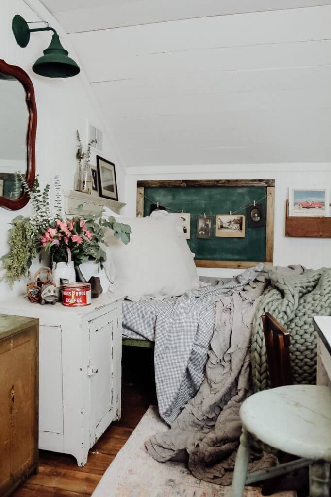 Chalkboard Photo Gallery Farmhouse Bedroom