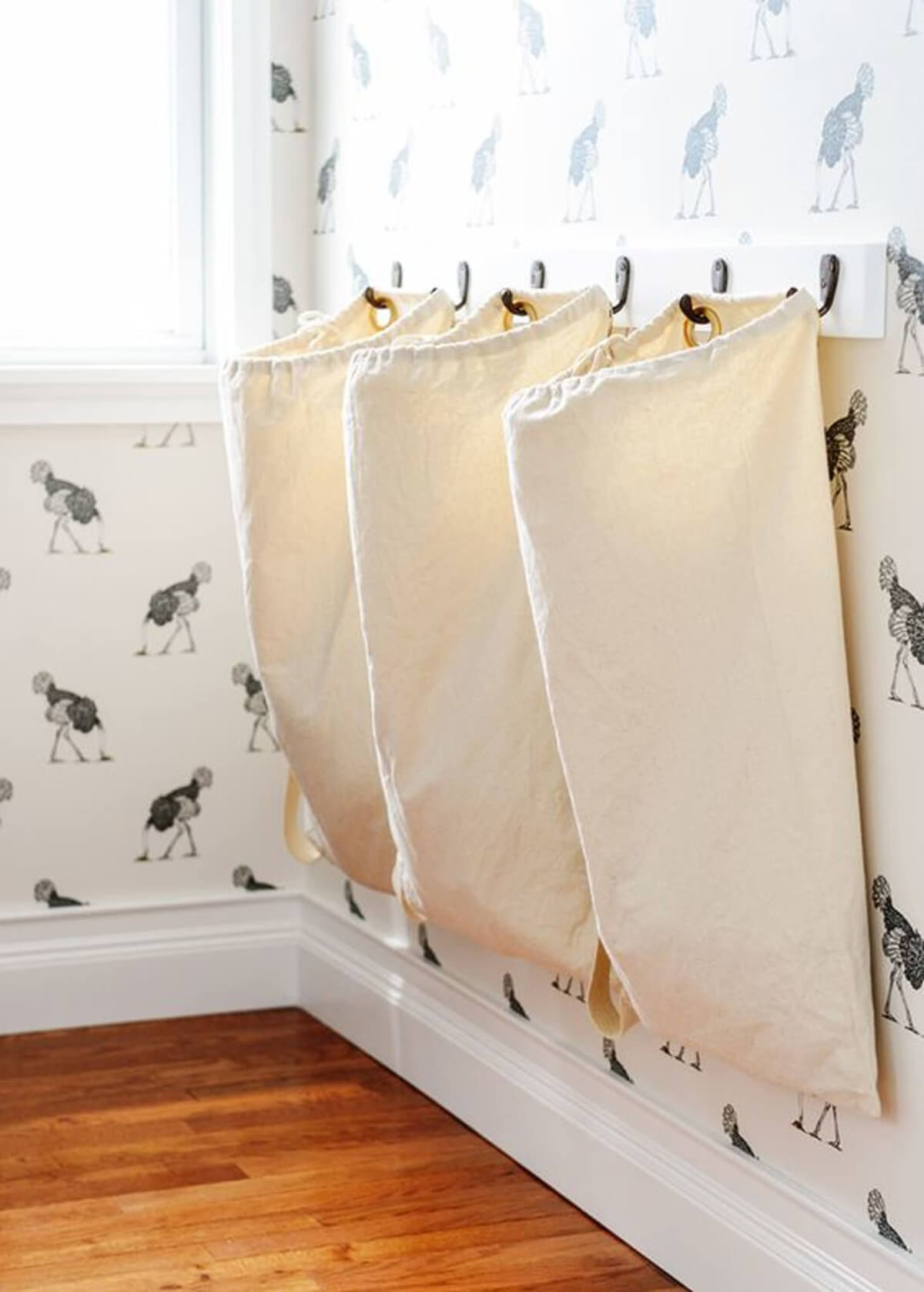 Hanging Canvas Bag Laundry Sorters