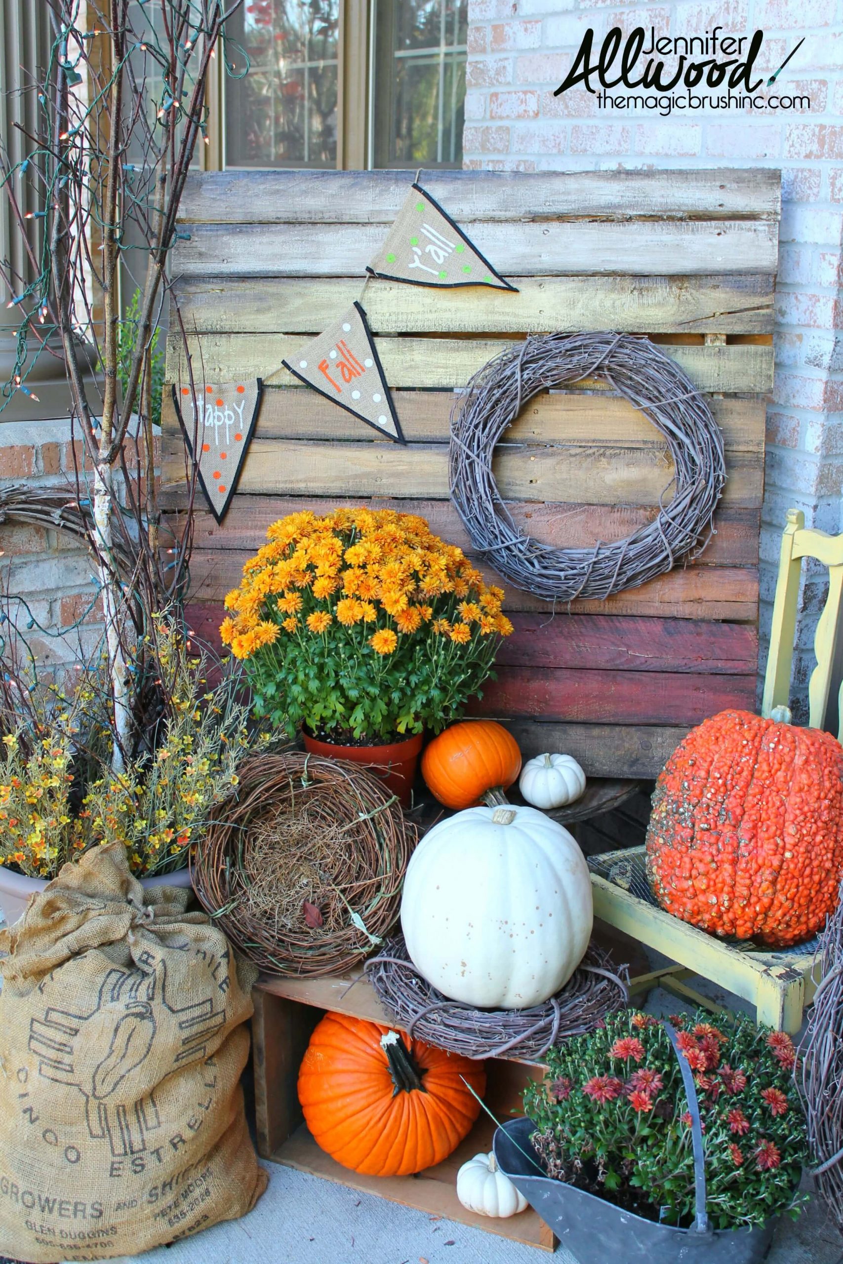 Happy Fall Y'all Ombre Autumn Pallet