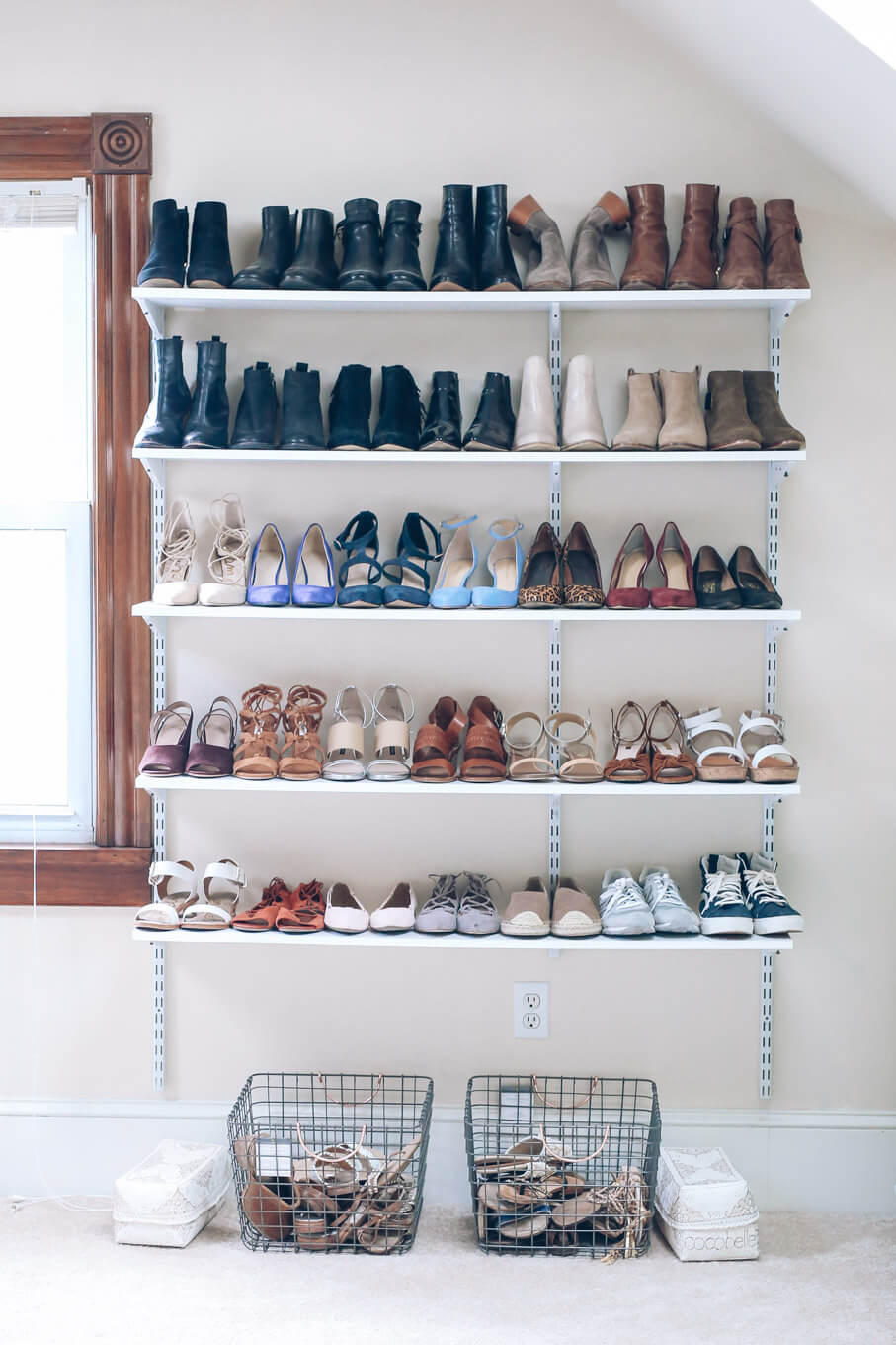 Simple and Visible Shoe Shelves