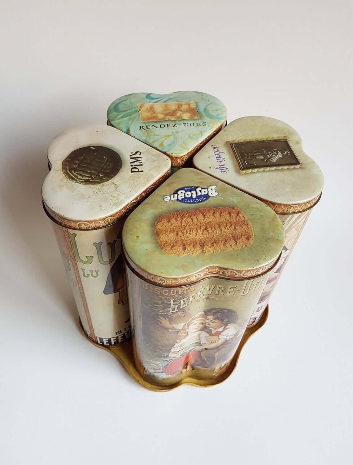 Retro French Biscuit Container Tin