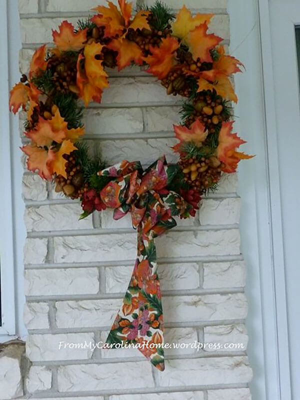 Falling Leaves Wreath with Leaf Lovin' Bow