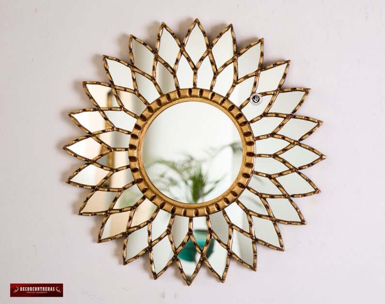 Ornate Gold Round Mandala Mirror