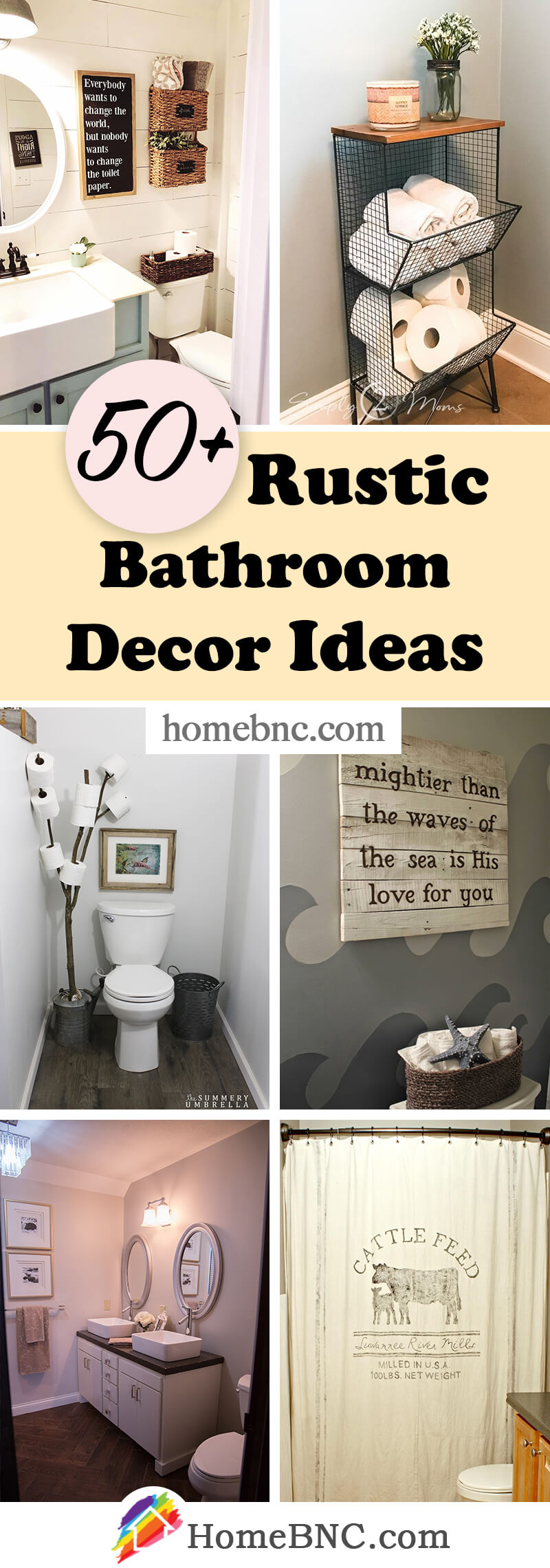 Rustic Bathroom Decorations