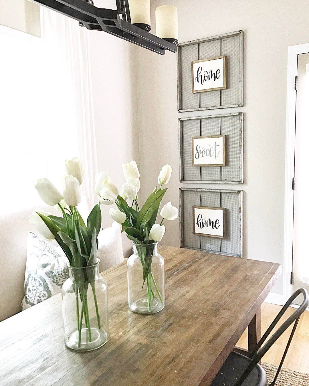 Clear Glass and White Flowers