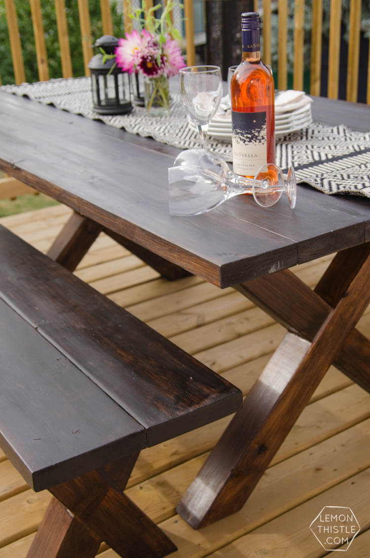 Designer Style DIY Patio Table