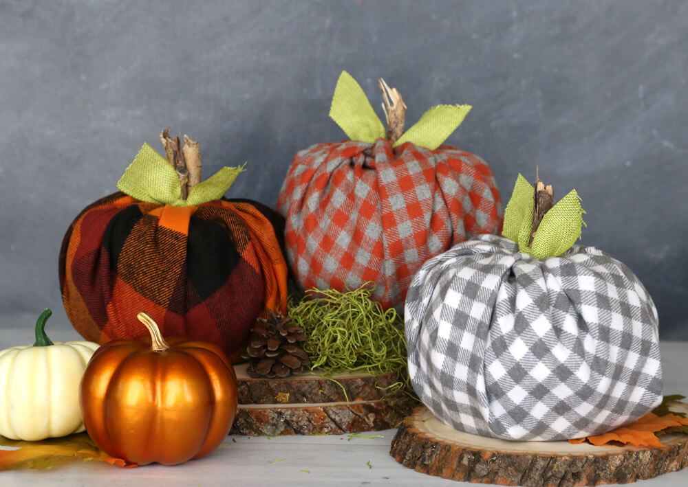 Cute Buffalo Plaid Toilet Paper Pumpkins