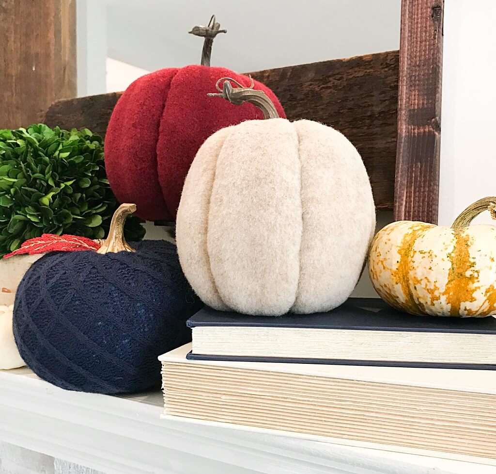 Fabulous Felt and Fabric Covered Pumpkins