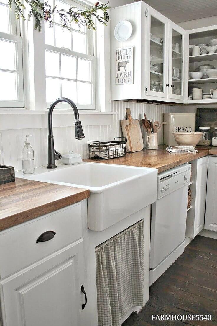 Crisp and Clean White Wash Kitchen