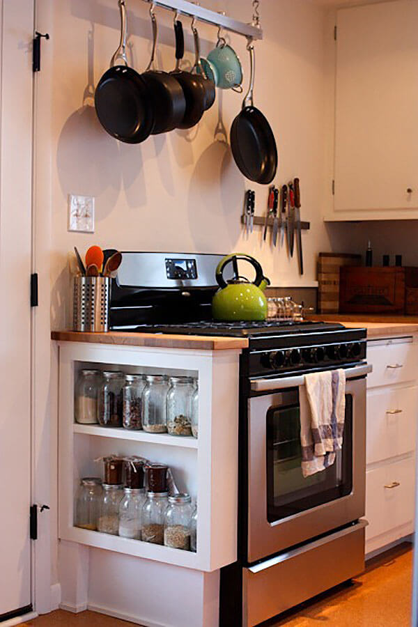 Cool Kitchen Shelf Jar Storage