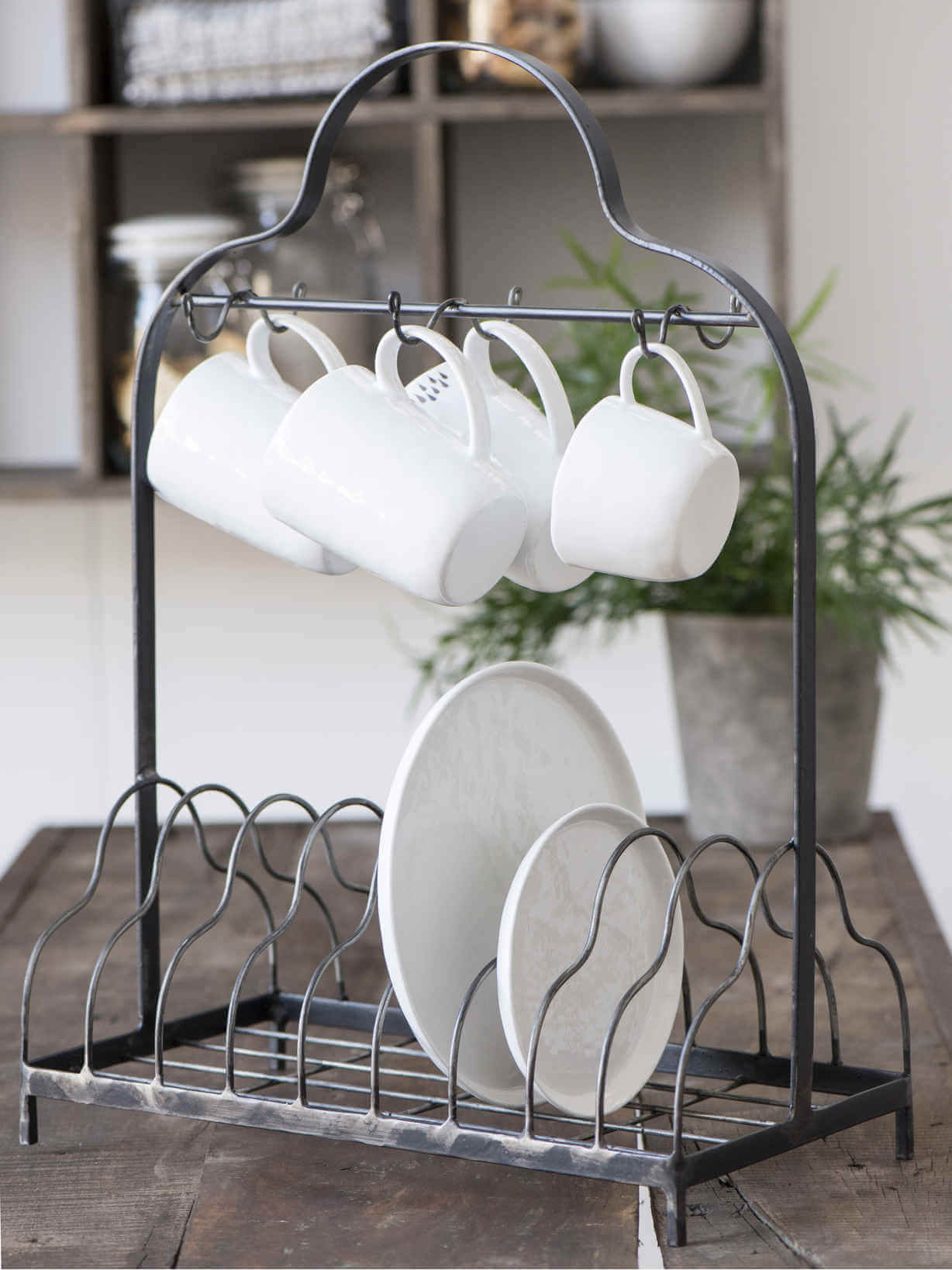 Vintage Design Metal Plate Rack