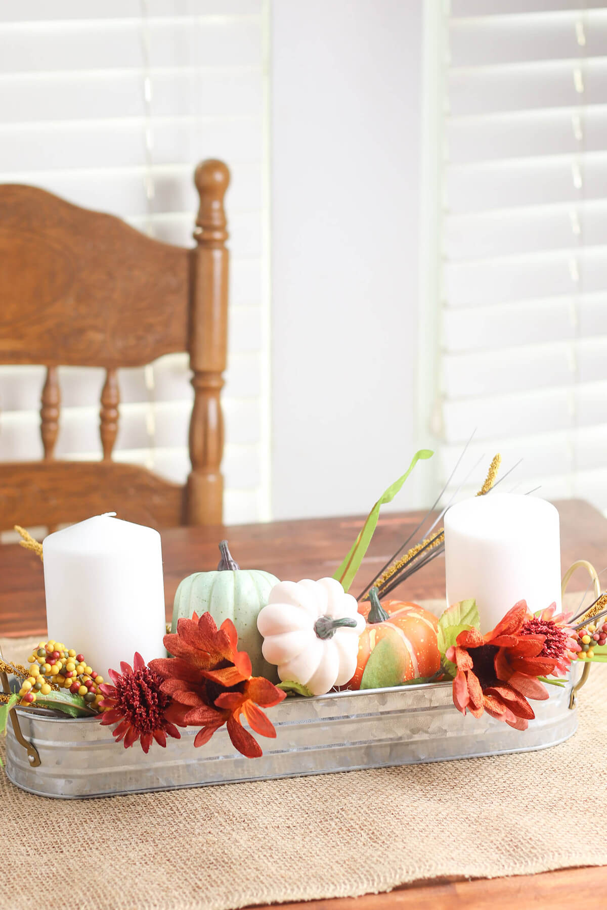 Rustic Decorative Pumpkin Tablescape Display