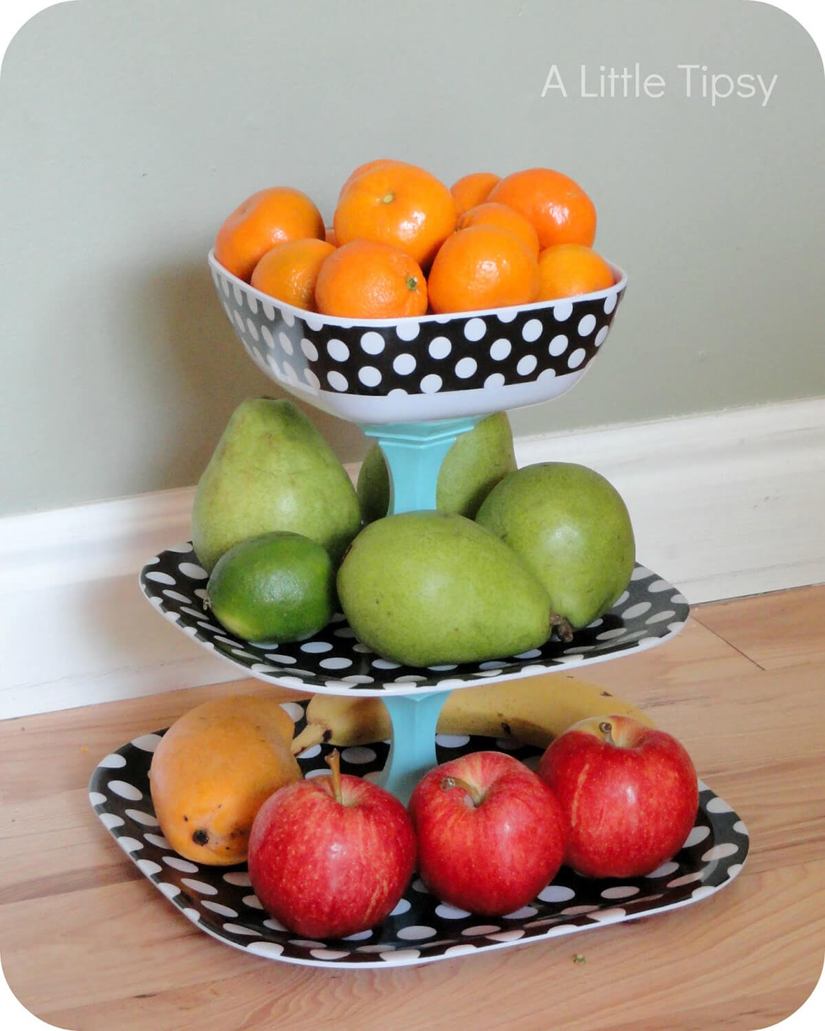 Three Tiers Of Fruit Countertop Piece