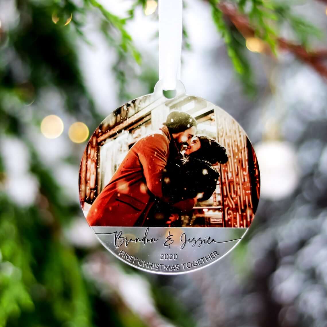 Custom Picture Engraved Personalised Bauble