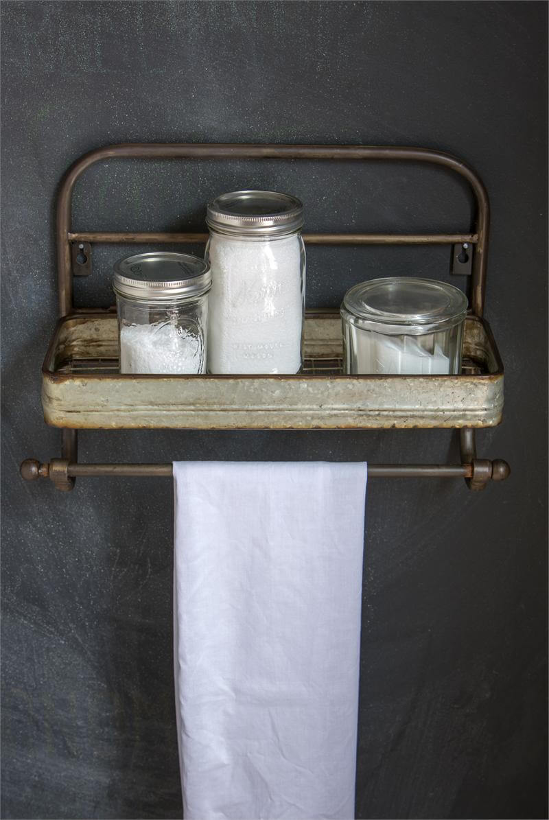 Industrial Style Metal Bathroom Towel Holder