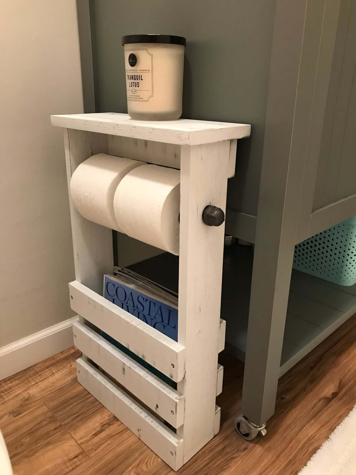 Roll Organizer with Magazine Rack