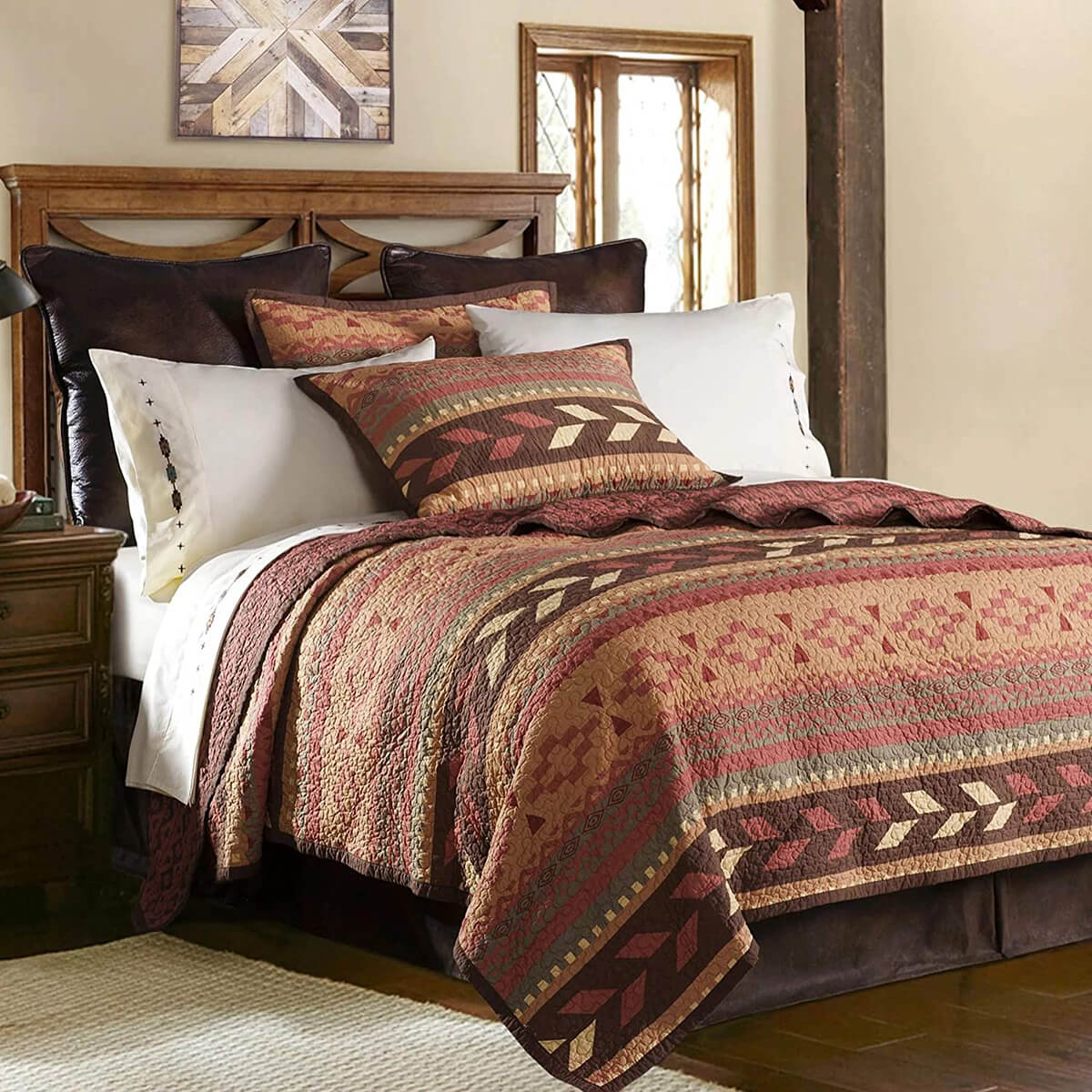 Fall Toned Seasonal Southwest Bedroom Decor