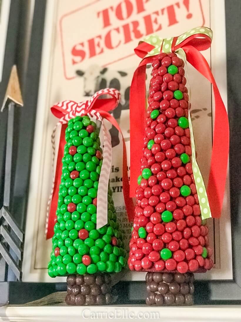 M&M Coated Christmas Tree Decorations