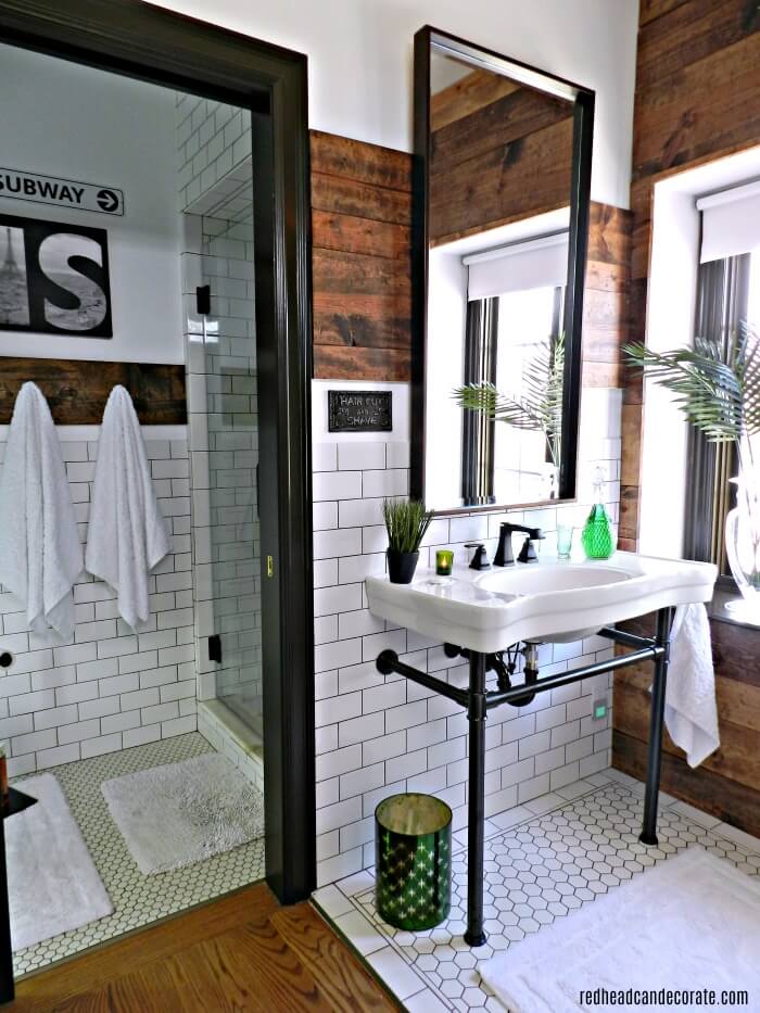 A Rustic Industrial Modern Bathroom Design