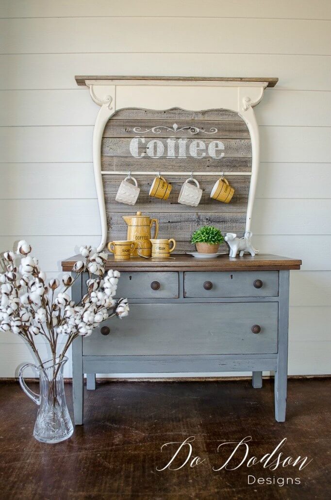 Shabby Chic Kitchen Coffee Bar