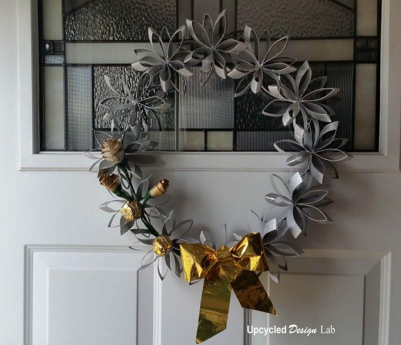 Unique and Simple Silver and Gold Wreath