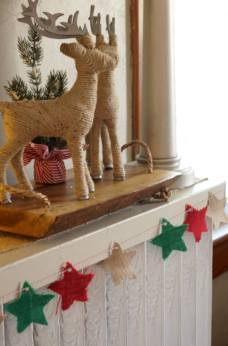 Burlap Stars and Rope Reindeer