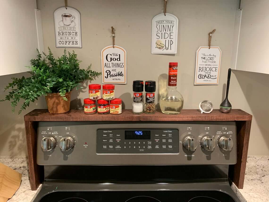 Wooden Small Space Oven Spice Rack