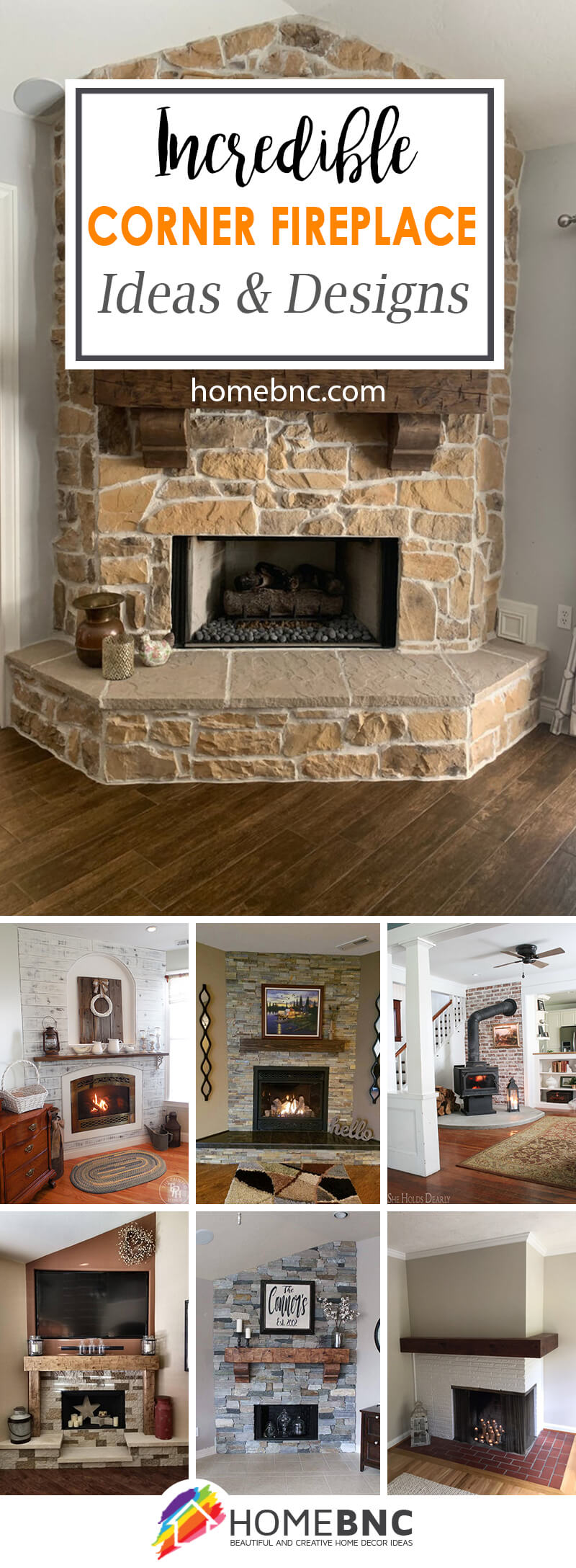 DIY Corner Fireplace