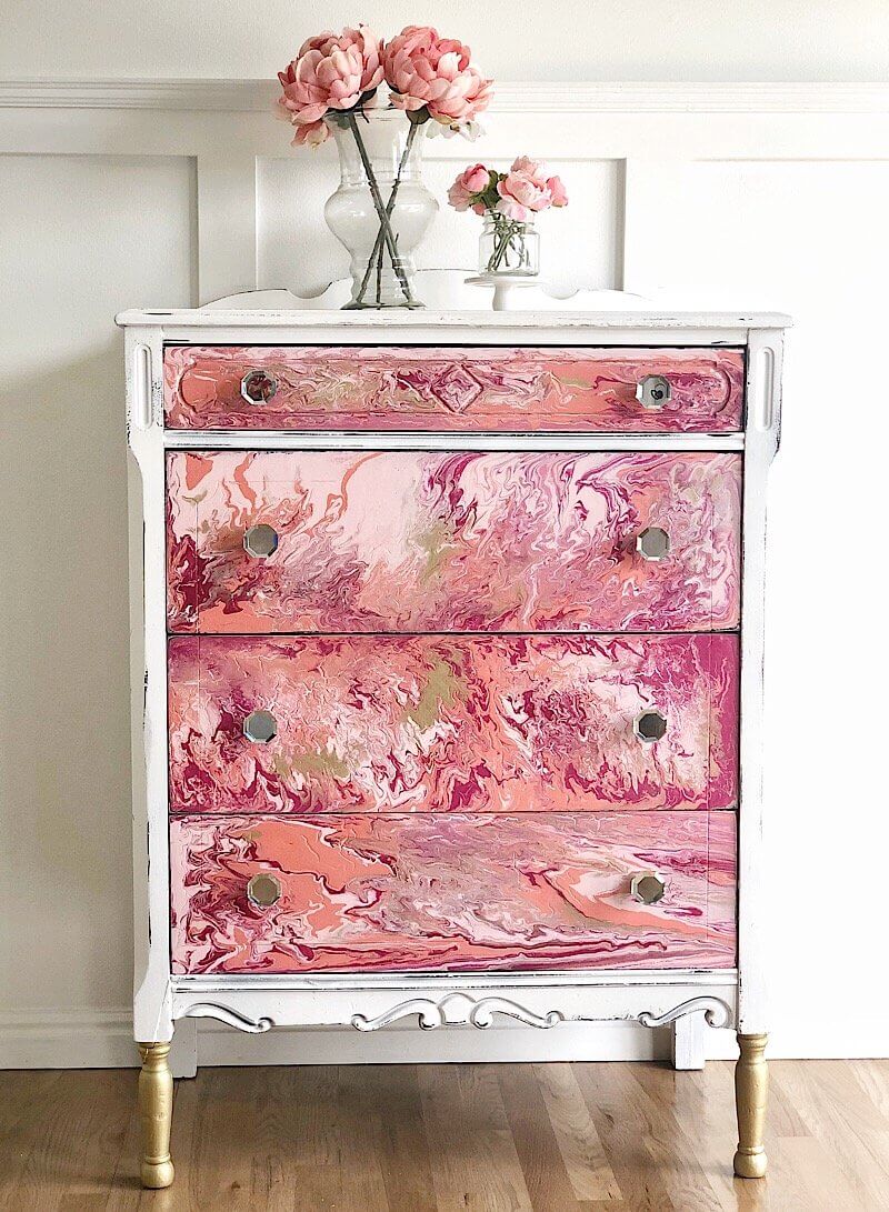 Trendy Paint Pour Furniture Design